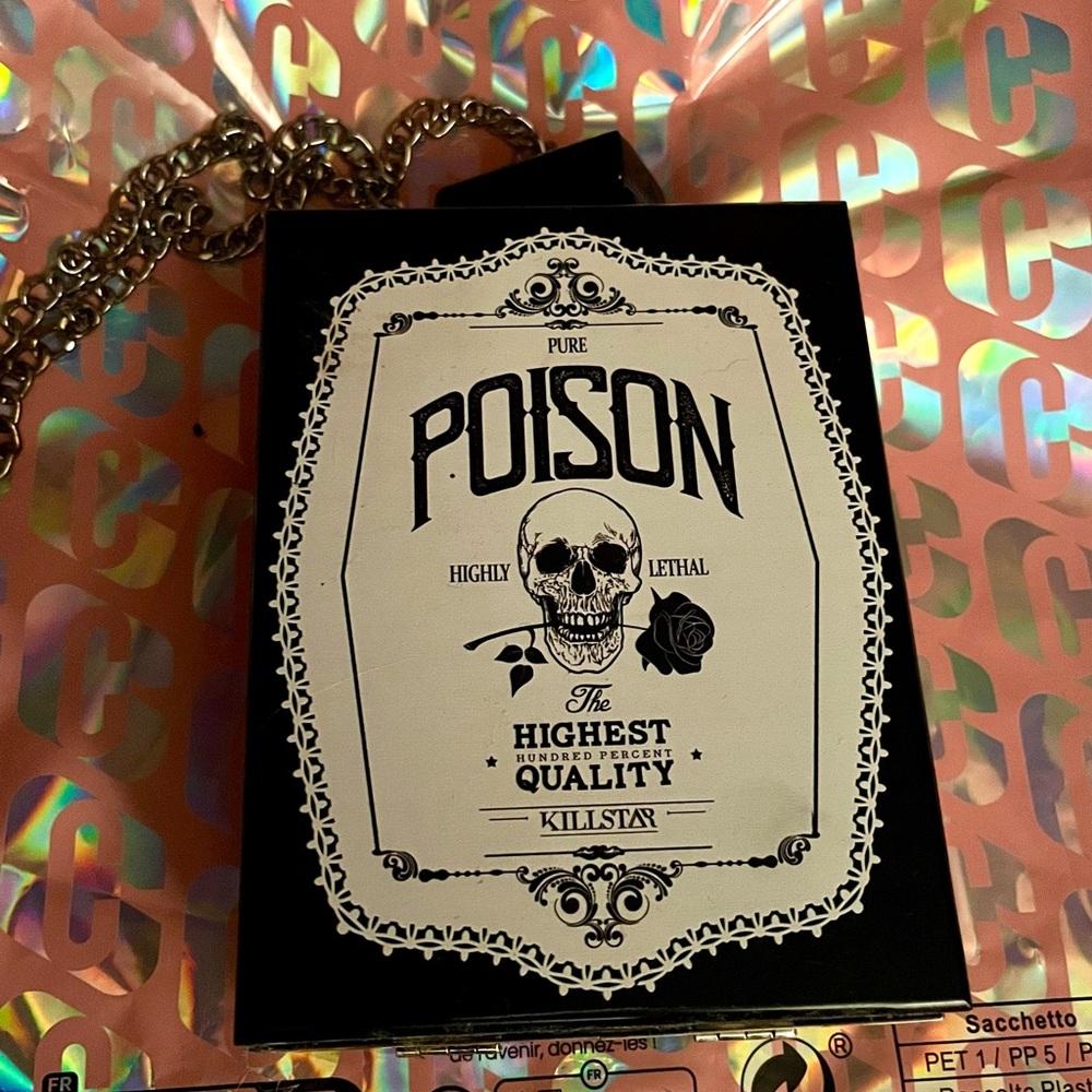 Killstar Black and White Poison Bag